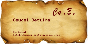 Csucsi Bettina névjegykártya