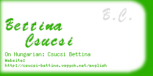 bettina csucsi business card
